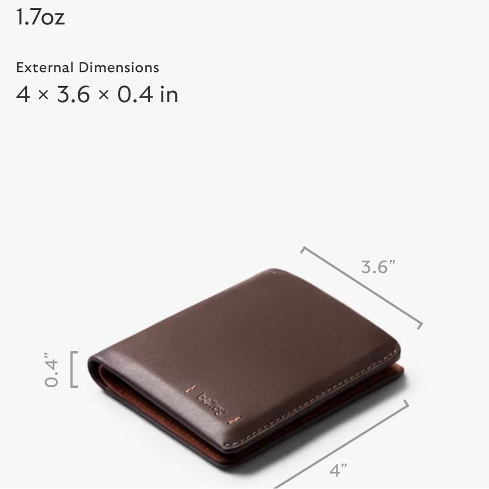 Bellroy Note Sleeve Premium Edition Wallet in Aragon